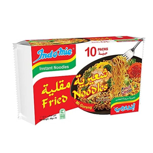 إندومي نودلز مقلية 10 × 80 جرام